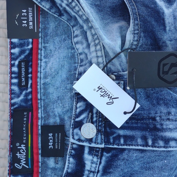 #SWITCH REMARKABLE #Slim Taper Fit Moto & #Stich Denim with Paint Splashes - Picture 7 of 17